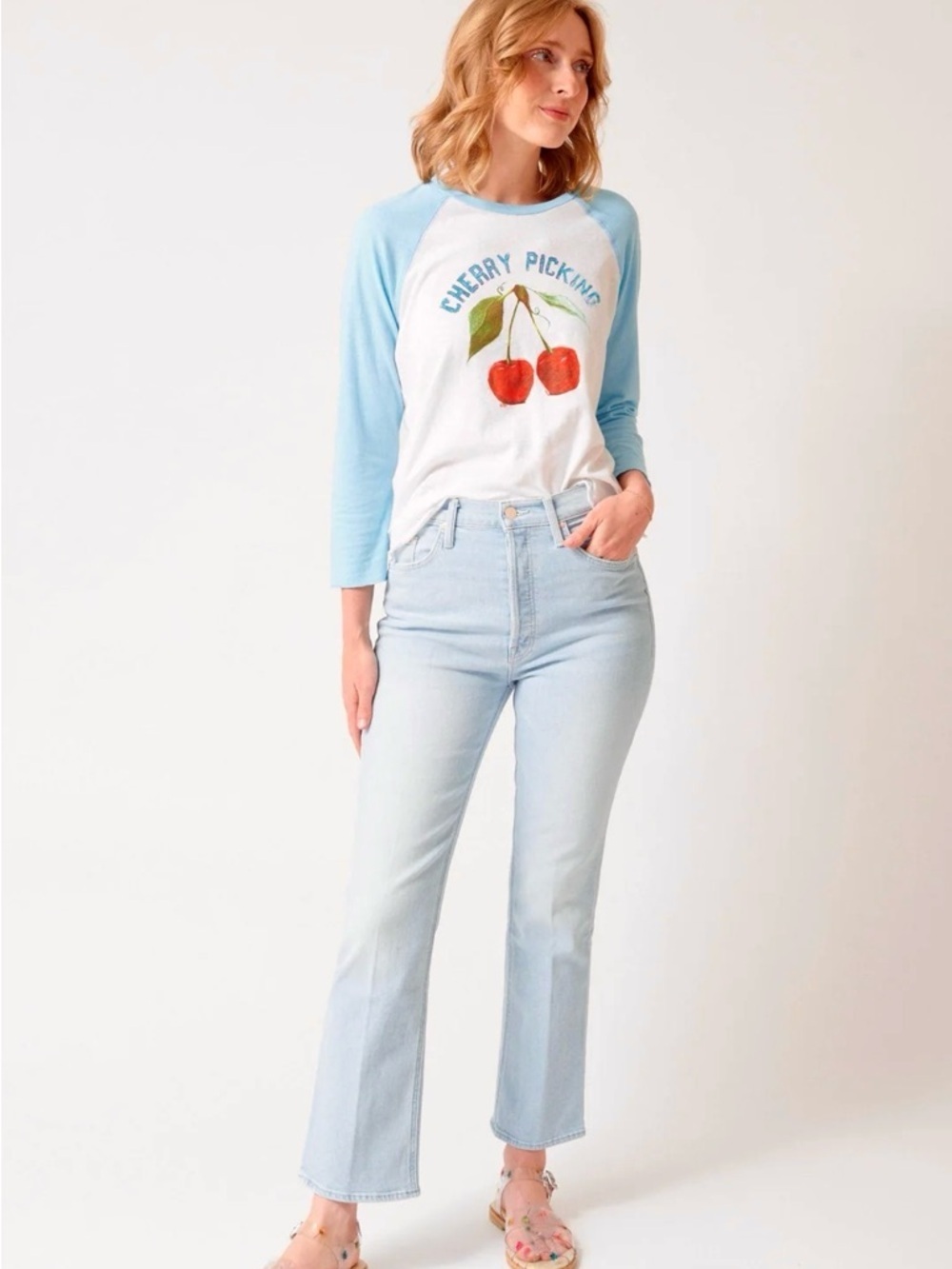 MOTHER The Tripper Light Wash Mid Rise Dazzler Women’s Crop Jeans Sz 32